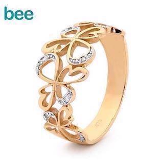Bee Jewellery, Angel Ring  9 kt guld fingerring blank, model 25592